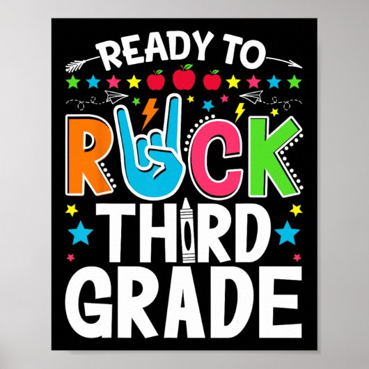 Bereit, Third Grade Rock zu machen Lustiger erster Poster (Vorne)