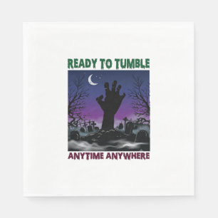 Bereit Tumble Zombie Hand Halloween Friedhof Mond_ Serviette
