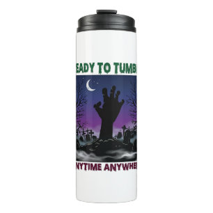 Bereit Tumble Zombie Hand Halloween Friedhof Mond_ Thermosbecher