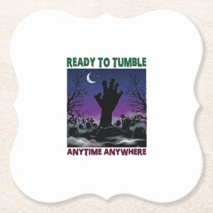 Bereit Tumble Zombie Hand Halloween Friedhof Mond_ Untersetzer