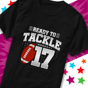 Bereit, um 17 Fußball Party 17. Geburtstag T-Shirt