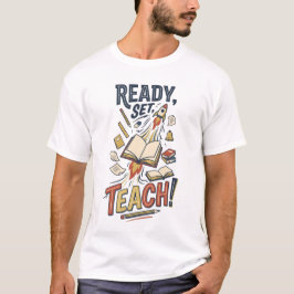 Bereit, unterrichte lustiges Lehrer-Shirt für den T-Shirt