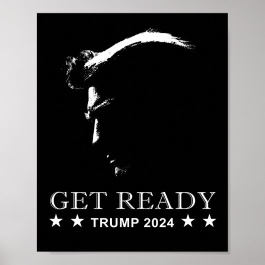 Bereit: USA Donald Trump 2024 Poster (Vorne)