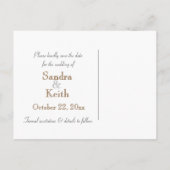 Bereit, Vögel Save the Date zu fliegen Postkarte (Rückseite)