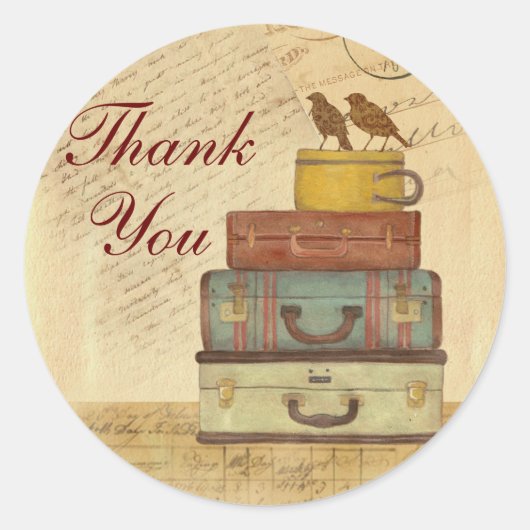 Bereit, Vögel zu fliegen, danke Ihnen Aufkleber (Vorderseite)