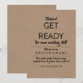 Bereit - Vorschlag für einen lustigen Trauzeuge Einladung (Vorne/Hinten)