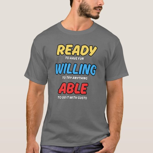 BEREIT, WILLIG UND FÄHIG - FUN-ADVENTURE-TEE T-Shirt (Vorderseite)