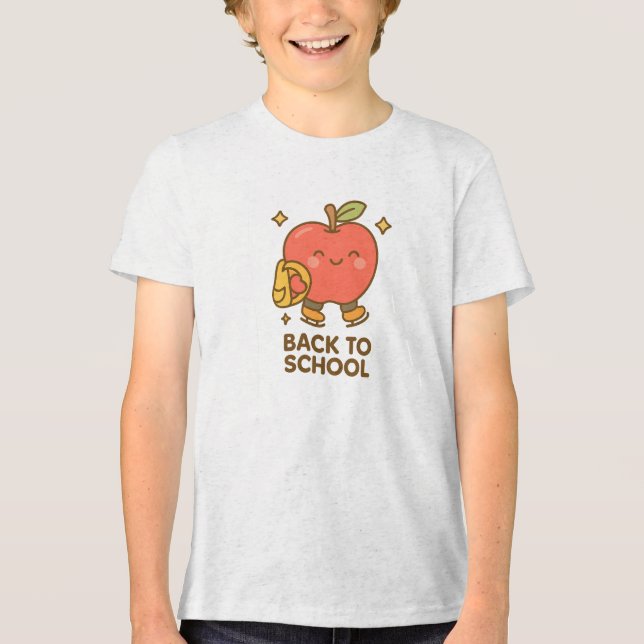 Bereit zu lernen – Apple Edition   Tri-Blend Shirt (Vorderseite)