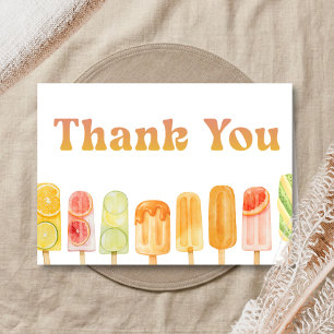 Bereit zu platzen Popsicle-Baby-Party Dankeskarte