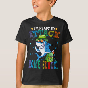 Bereit zum Angriff auf die Zuhause School Shark Ba T-Shirt