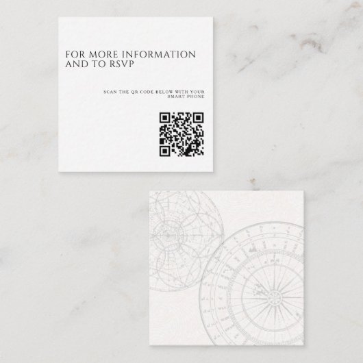 Bereit zum Auslösen von QR-Code-Hochzeiten Begleitkarte (Vorne/Hinten)