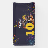 Bereit zum Crash Monster LKW dunklen Geburtstag Banner (Vertikal)