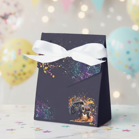 Bereit zum Crash Monster LKW dunklen Geburtstag Geschenkschachtel