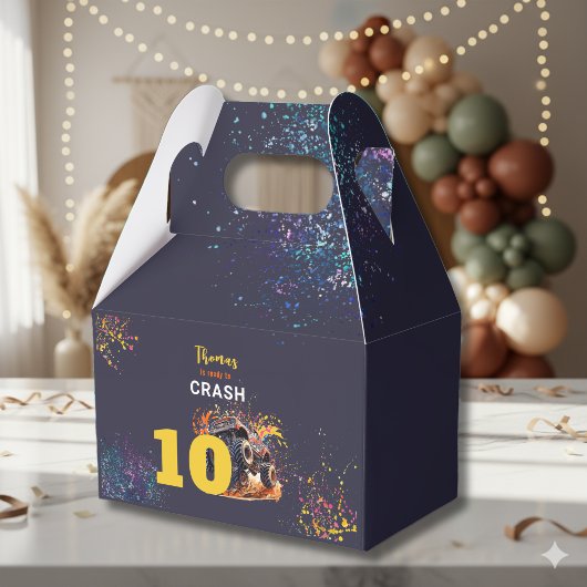 Bereit zum Crash Monster LKW dunklen Geburtstag Geschenkschachtel