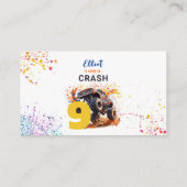 Bereit zum Crash von Monster LKW Geburtstag Begleitkarte (Rückseite)