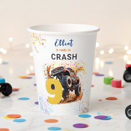 Bereit zum Crash von Monster LKW Geburtstag Pappbecher