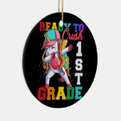 Bereit zum Crush 1. Klasse Unicorn Auf Wiedersehen Keramik Ornament (Rechts)