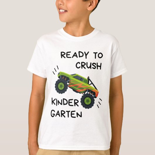 Bereit zum Crush Kindergarten Monster Truck T - Sh T-Shirt (Vorderseite)