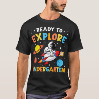 Bereit zum Erkunden Kindergarten Rückkehr zur Schu T-Shirt