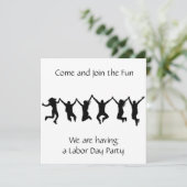 **BEREIT ZUM FEIERFEIER **ARBEITSTAG** EINLADEN EINLADUNG (Stehend Vorderseite)