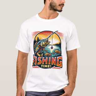 Bereit zum Fischen, perfekte Fangzeit T-Shirt
