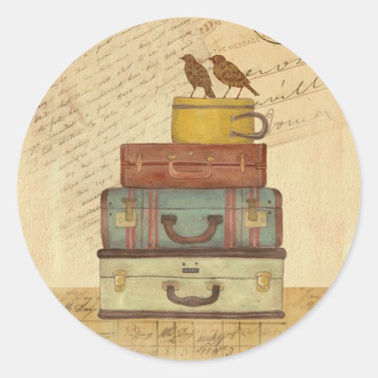 Bereit zum Fliegen Vogelschutzaufkleber Runder Aufkleber (Vorderseite)