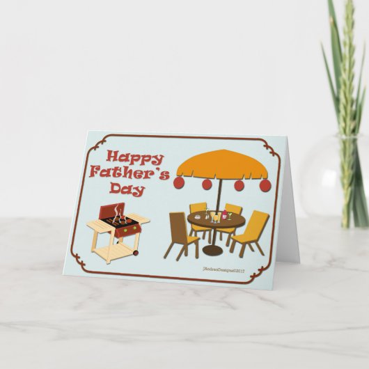 Bereit zum Grill-Vatertag Karte (Vorderseite)