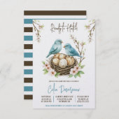 Bereit zum Hatch! Niedliche Vogelspülung Babydusch Einladung (Vorne/Hinten)