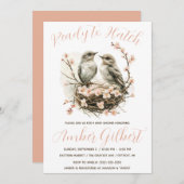 Bereit zum Hatch, Vögel in Nest Baby Dusche Einladung (Vorne/Hinten)