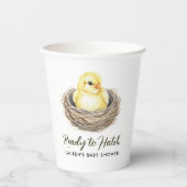 Bereit zum Hatschen der gelben Frühlingsdusche Pappbecher (Vorderseite)