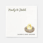 Bereit zum Hatschen der gelben Frühlingsdusche Serviette (Vorderseite)