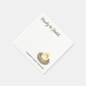 Bereit zum Hatschen der gelben Frühlingsdusche Serviette (Ecke)