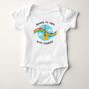 Bereit zum Jammen Akustikgitarre Personalisiertes  Baby Strampler