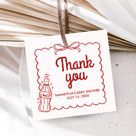 Bereit zum Knallen Soda Baby Shower Geschenkanhänger