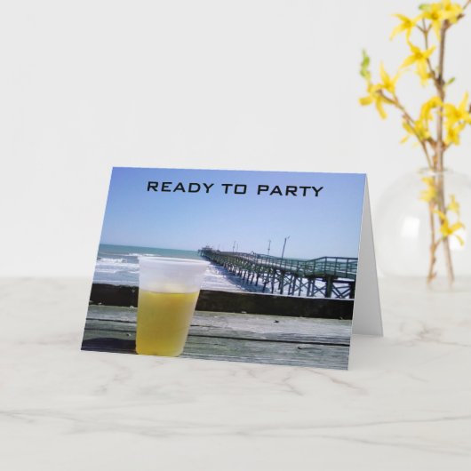 BEREIT ZUM PARTY - 40. GEBURTSTAG! KARTE (Gelbe Blume)