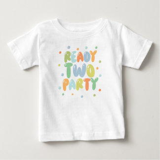 Bereit zum Party Boy 2. Geburtstags-Shirt Baby T-shirt