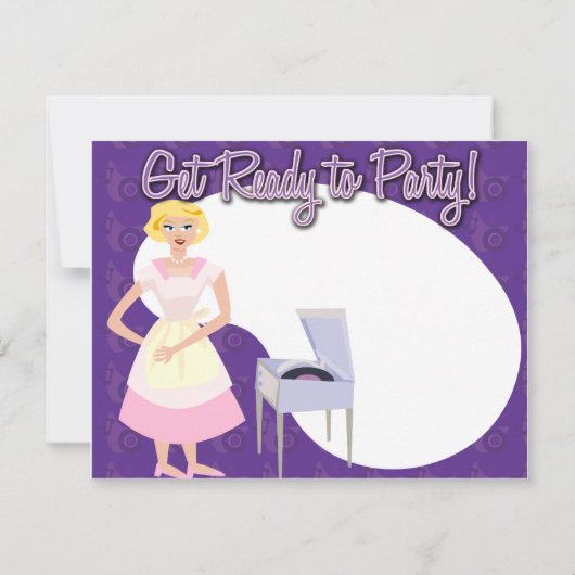 Bereit zum Party! Einladung (Rückseite)