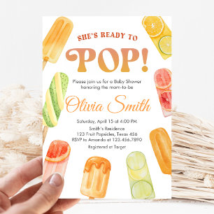 Bereit zum Platzen Eis am Stiel Baby Shower Einladung