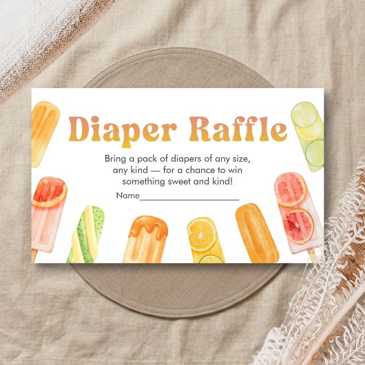 Bereit zum Platzen Popsicle Baby Shower Windel-Raf Begleitkarte