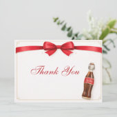 Bereit zum Platzen: Rote Kokette Schleifen-Babypar Dankeskarte (Stehend Vorderseite)