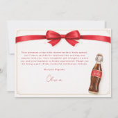 Bereit zum Platzen: Rote Kokette Schleifen-Babypar Dankeskarte (Rückseite)