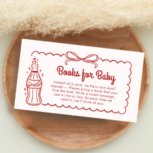Bereit zum Platzen Sodawasser-Baby-Shower-Bücher f Begleitkarte