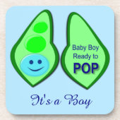 Bereit zum Pop Baby B Gender Reveal Getränkeabdeck Getränkeuntersetzer (Vorderseite)