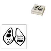 Bereit zum Pop Baby Boy Blue Pea Baby Dusche Gummistempel (Stempel)