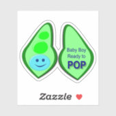 Bereit zum Pop Baby Boy Blue Pee Aufkleber (Blatt)