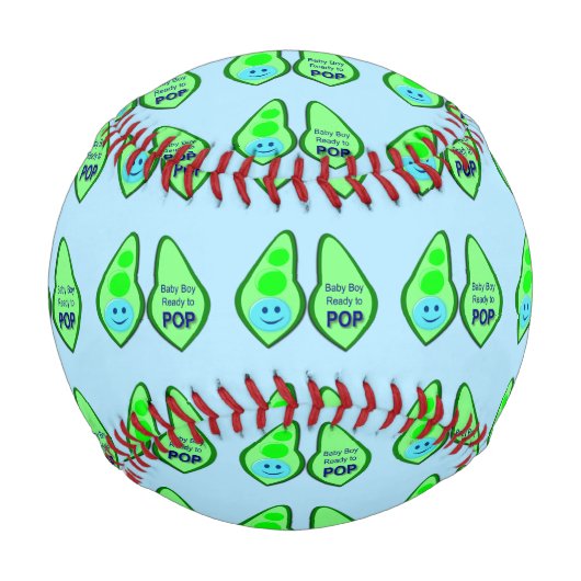 Bereit zum Pop Baby Boy Blue Pee Baseball (Rückseite)