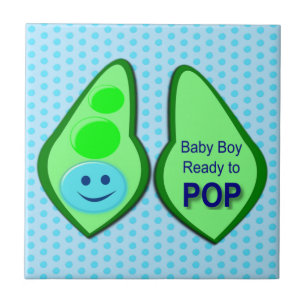 Bereit zum Pop Baby Boy Blue Pee Fliese