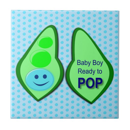 Bereit zum Pop Baby Boy Blue Pee Fliese (Vorderseite)
