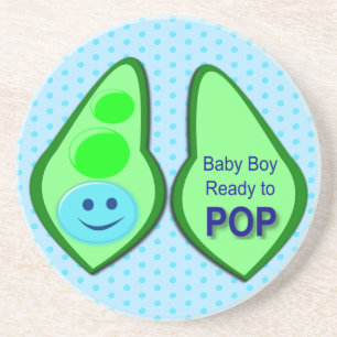 Bereit zum Pop Baby Boy Blue Pee Getränkeuntersetzer