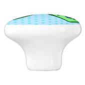 Bereit zum Pop Baby Boy Blue Pee Keramikknauf (Seitenansicht)